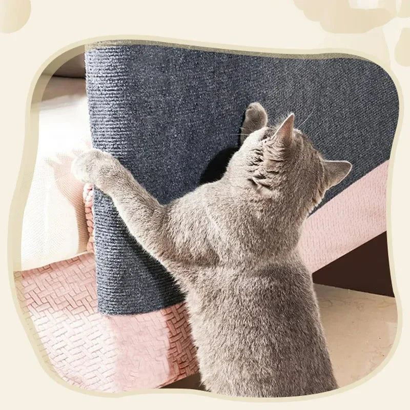 Shield furniture with a durable, self-adhesive cat scratch pad for multiple surfaces.