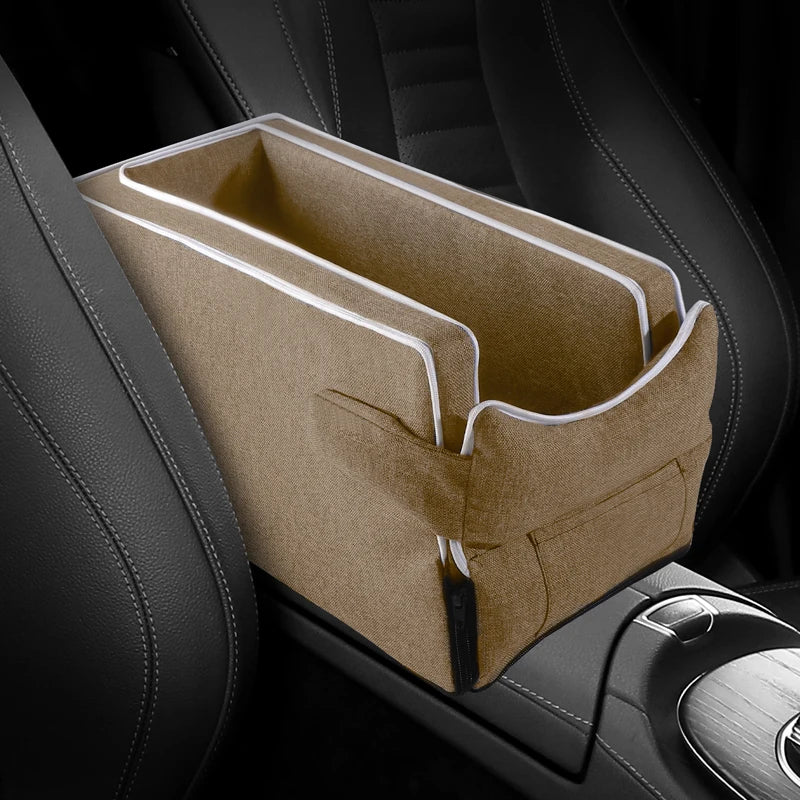 Car Center Console Pet Bed Mat Fiber Pet Safety Seat Essential for Cat & Do Travel Small