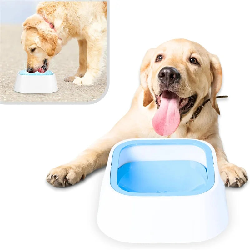 Anti-splash Water Bowl For Dogs 1L Large Capacity Drinker Drinking Bowls Dog Waterer For