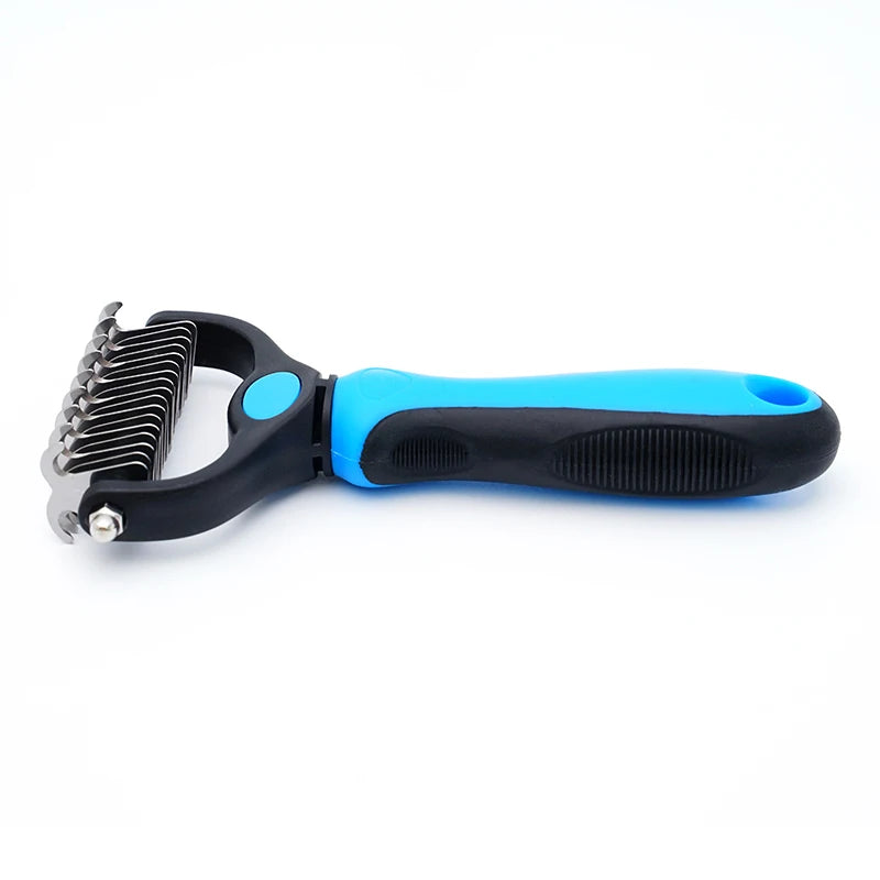 Pet Knot Remover Comb for Dogs & Cats - Dematting Tool with Stainless Steel Blades