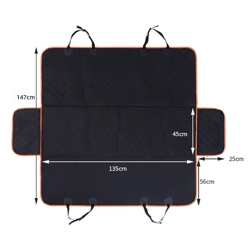 Waterproof, secure, convertible dog car seat cover for cleaner, calmer trips.