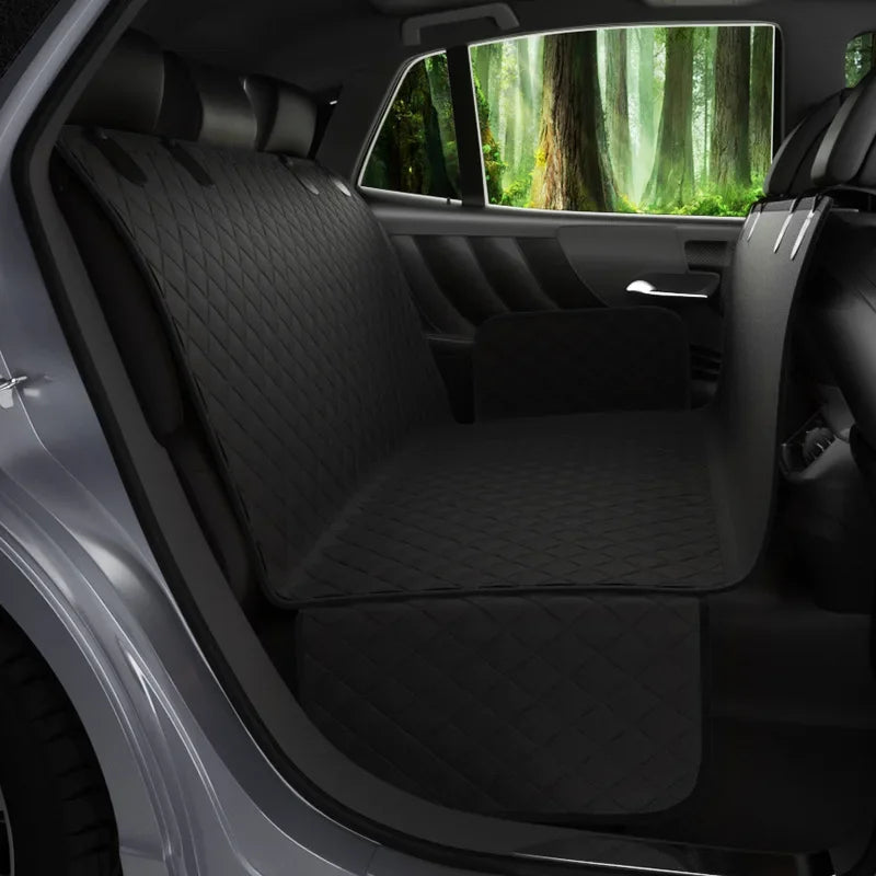 Waterproof, secure, convertible dog car seat cover for cleaner, calmer trips.