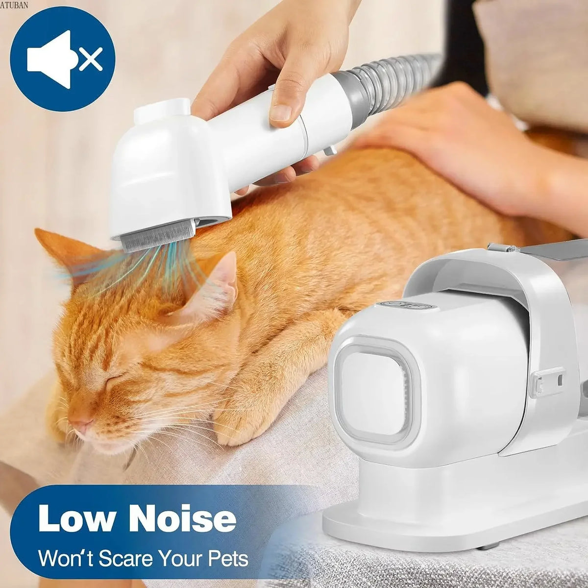Dog Grooming Vacuum & Pet Grooming Kit with 2.3L Capacity Larger Pet Hair Dust Cup Dog