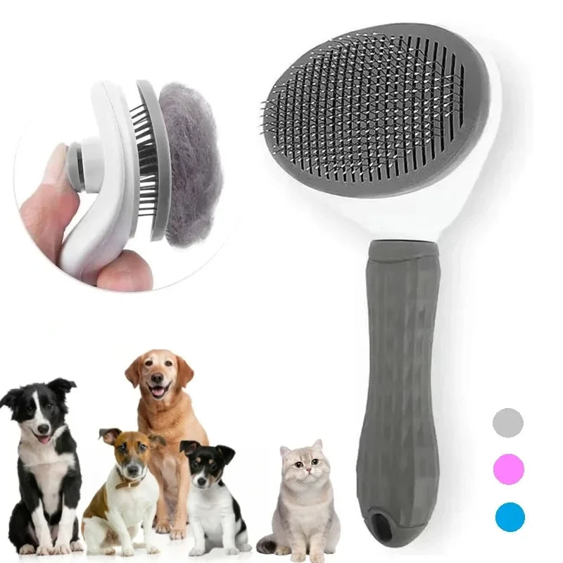 Pet Dog Brush Cat Comb Self Cleaning Pet Hair Remover Brush For Dogs Cats Grooming Tools