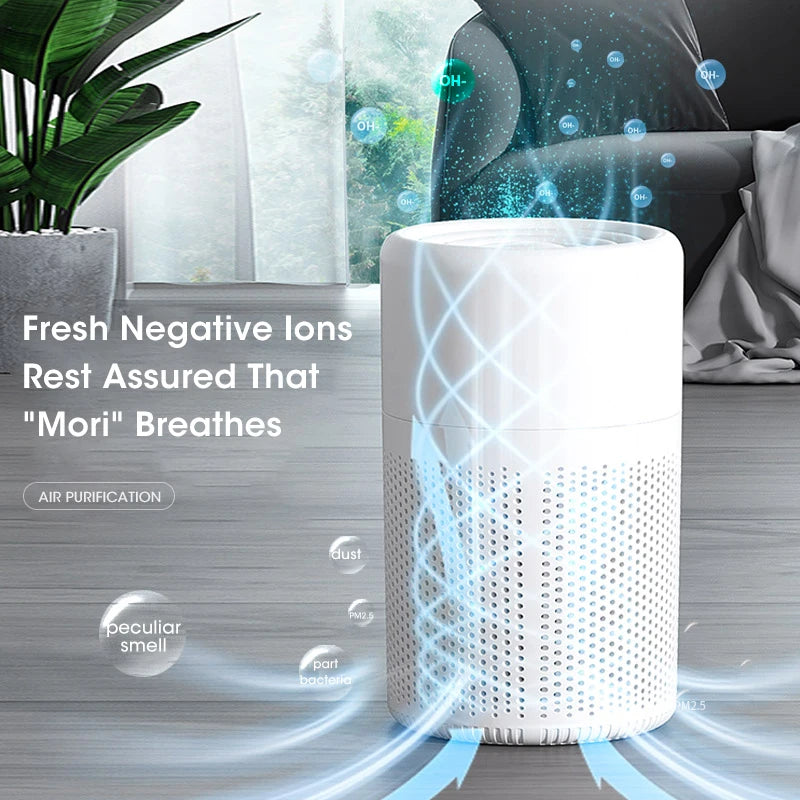 Mini Desktop Air Purifier Portable Air Purifier Household Air Cleaner With HEPA Filter