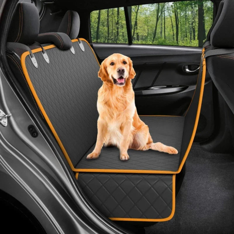 Waterproof, secure, convertible dog car seat cover for cleaner, calmer trips.
