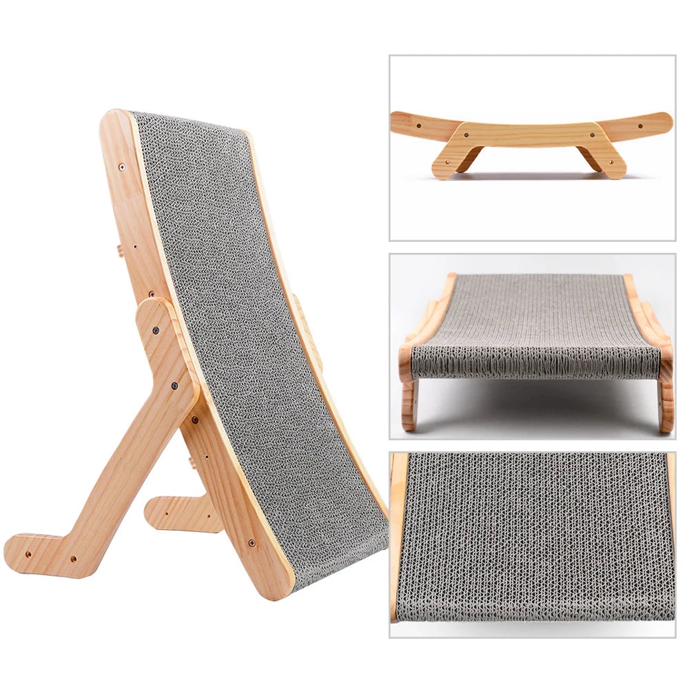 Wood Anti Cat Scratcher Cat Scratch Board Bed 3 In 1 Pad Vertical Pet Cat Toys Grinding