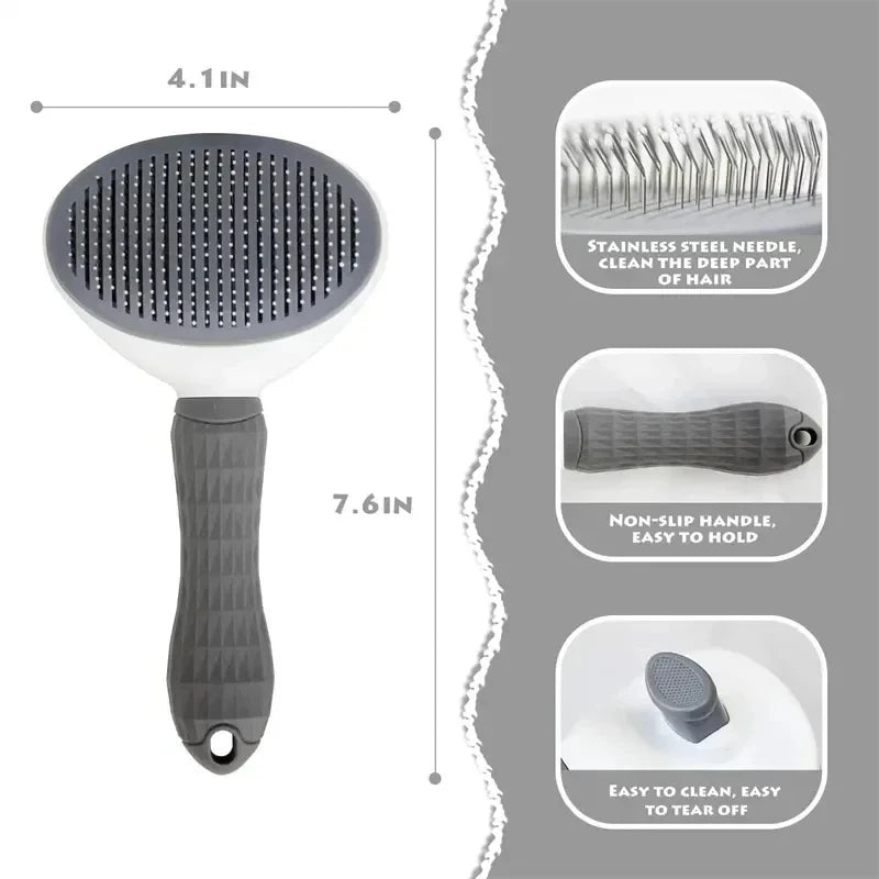 Pet Dog Brush Cat Comb Self Cleaning Pet Hair Remover Brush For Dogs Cats Grooming Tools