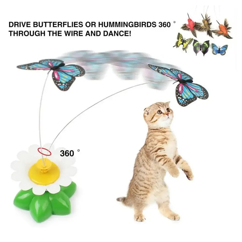 Electric Butterfly Cat Toy Shake Rotating Flying Automatic Humming Bird Intelligence