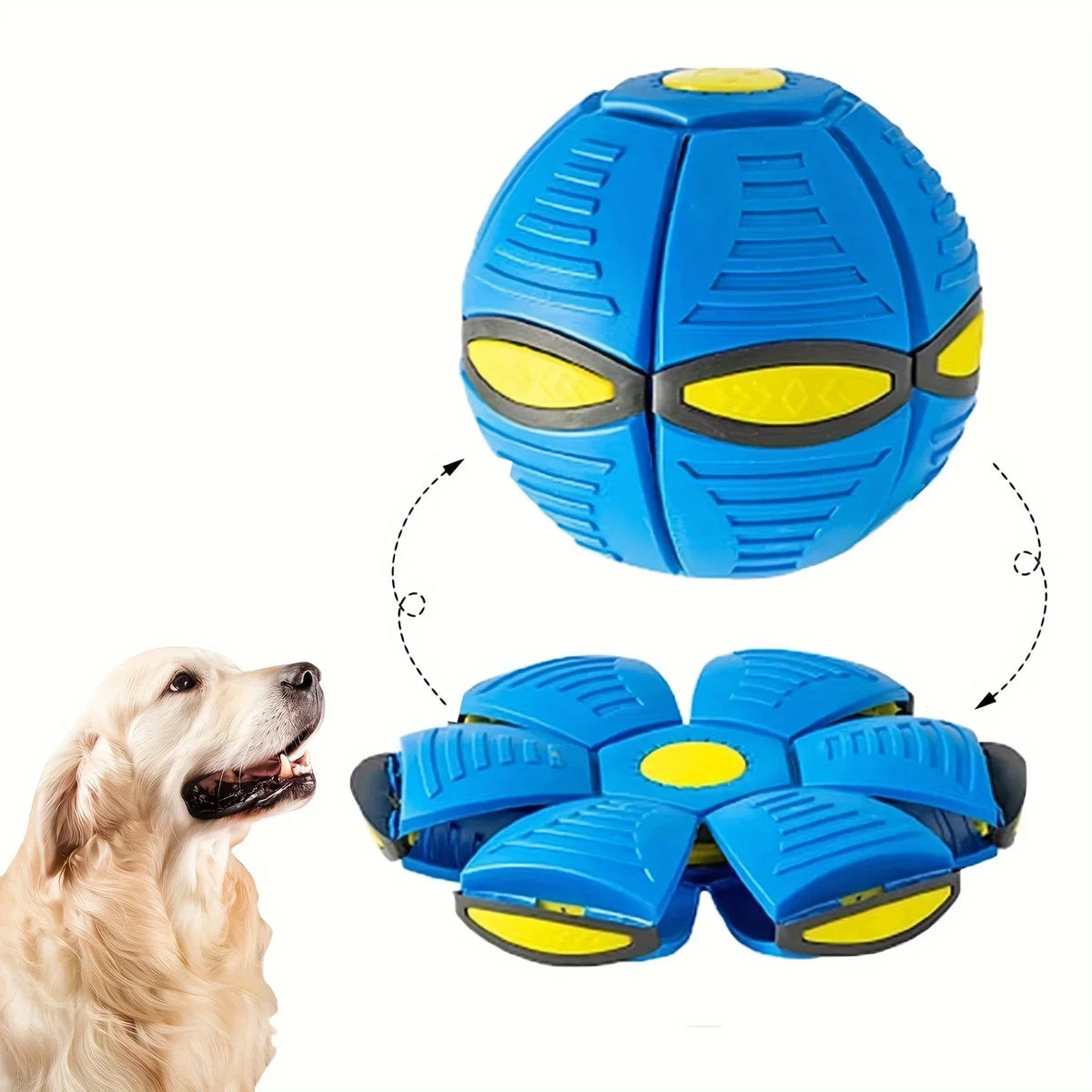 Flying Saucer Bouncing Ball Is A Durable, Elastic and Fun Dog Pet Toy Suitable for
