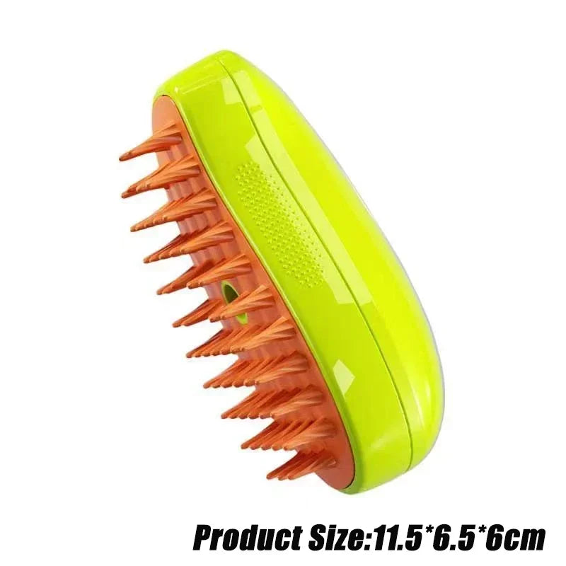 Steamy Dog Brush Electric Spray Cat Hair Brush 3 in1 Dog Steamer Brush for Massage Pet