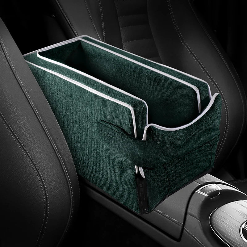 Car Center Console Pet Bed Mat Fiber Pet Safety Seat Essential for Cat & Do Travel Small
