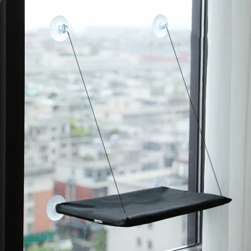 Ultra-Soft Cat Window Hammock Bed - Cozy Cloud-Like Perch for Feline Naptime - Securely