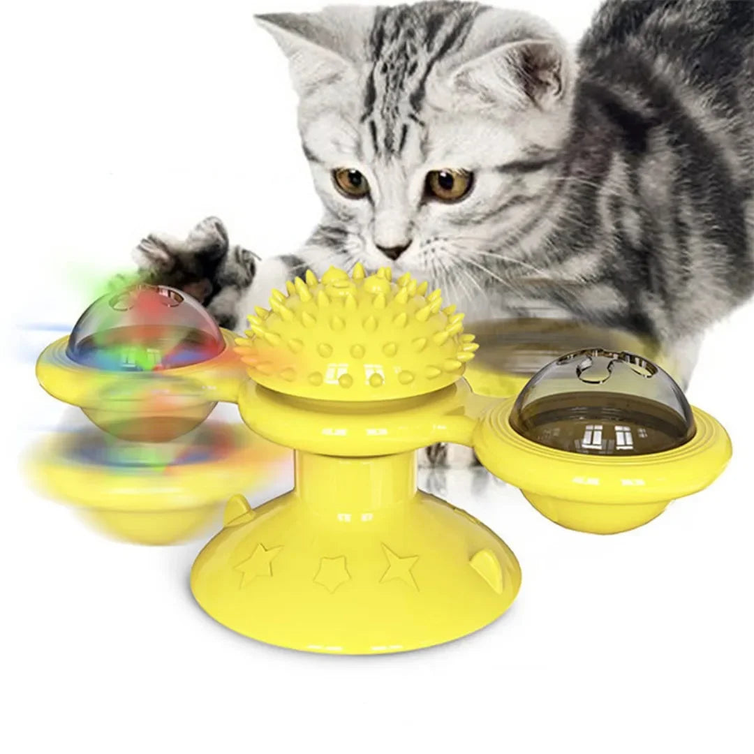 Windmill Cat Toy Interactive Pet Toys for Cats Puzzle Cat Game Toy With Whirligig