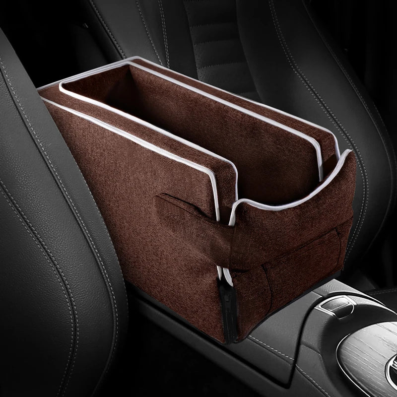Car Center Console Pet Bed Mat Fiber Pet Safety Seat Essential for Cat & Do Travel Small