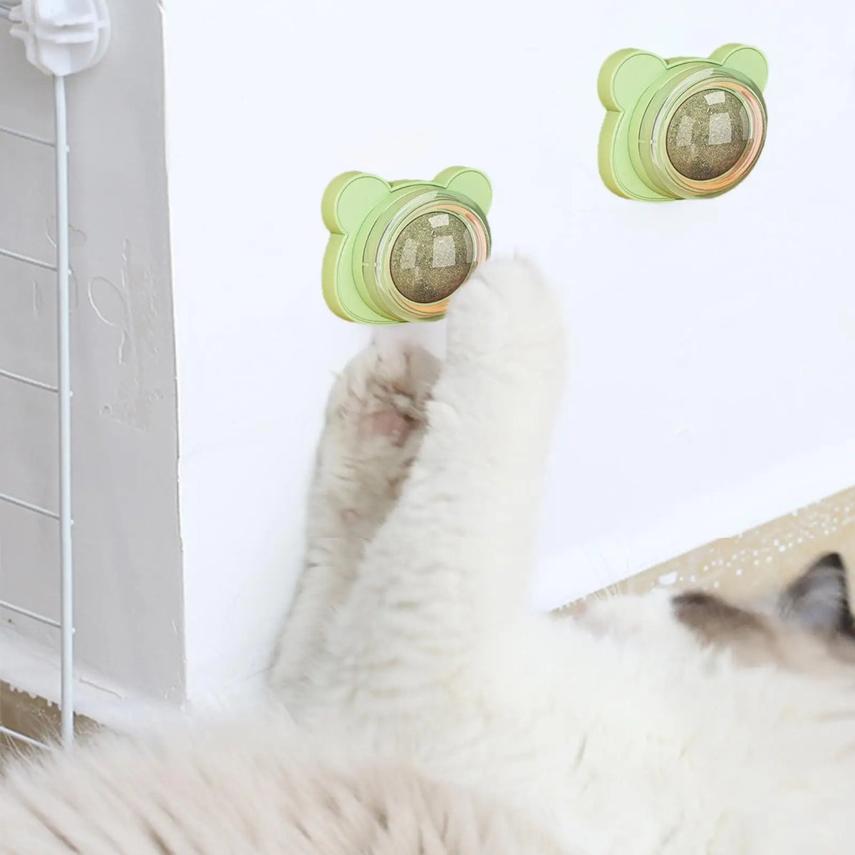 Interactive Cat Toy Catnip Lickable Rotatable Kitten Chew Toy Wall Catnip Cat Licking Toy