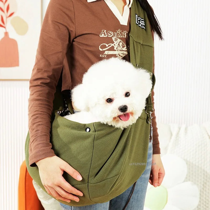 Comfortable Pet Crossbody Shoulder Bag Outdoor Travel Portable Cat Puppy Sling Carrier