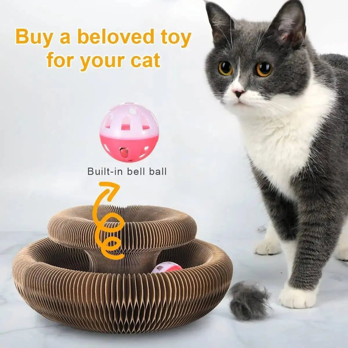 Magic Organ Cat Toy Cats Scratcher Scratch Board Round Corrugated Scratching Post Toys
