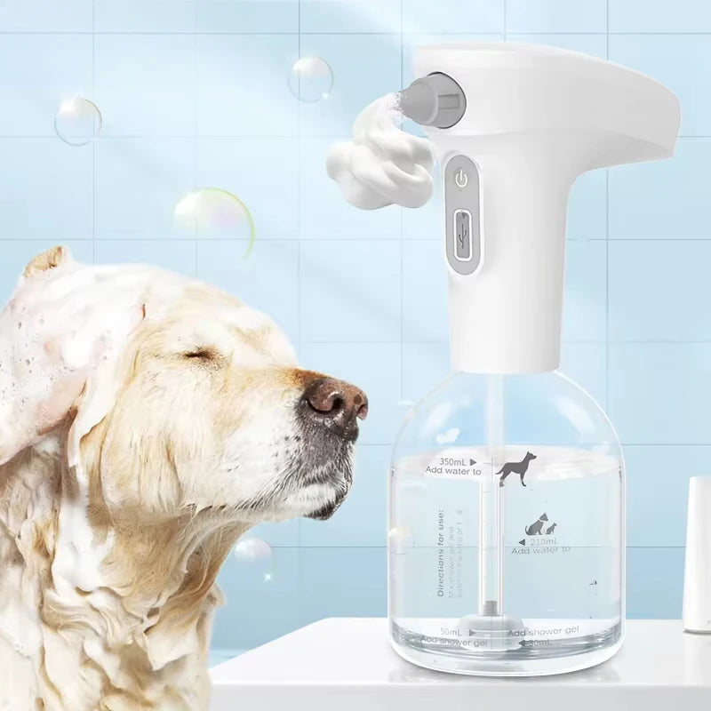 Automatic Soap Dispenser for Pet Liquid Soap and Shampoo Making Foam, Smart Bathroom Dog