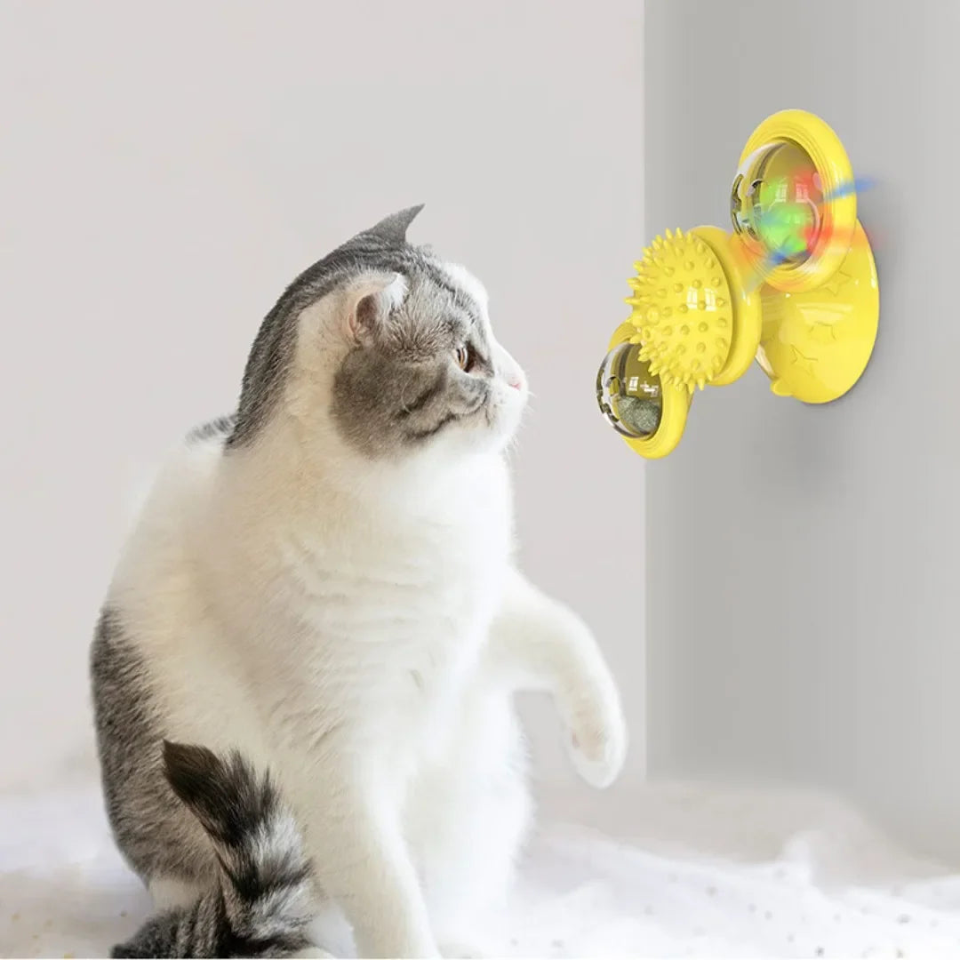 Windmill Cat Toy Interactive Pet Toys for Cats Puzzle Cat Game Toy With Whirligig