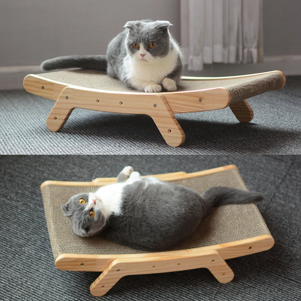 Wood Anti Cat Scratcher Cat Scratch Board Bed 3 In 1 Pad Vertical Pet Cat Toys Grinding