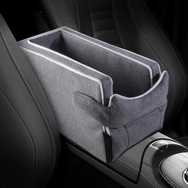 Car Center Console Pet Bed Mat Fiber Pet Safety Seat Essential for Cat & Do Travel Small