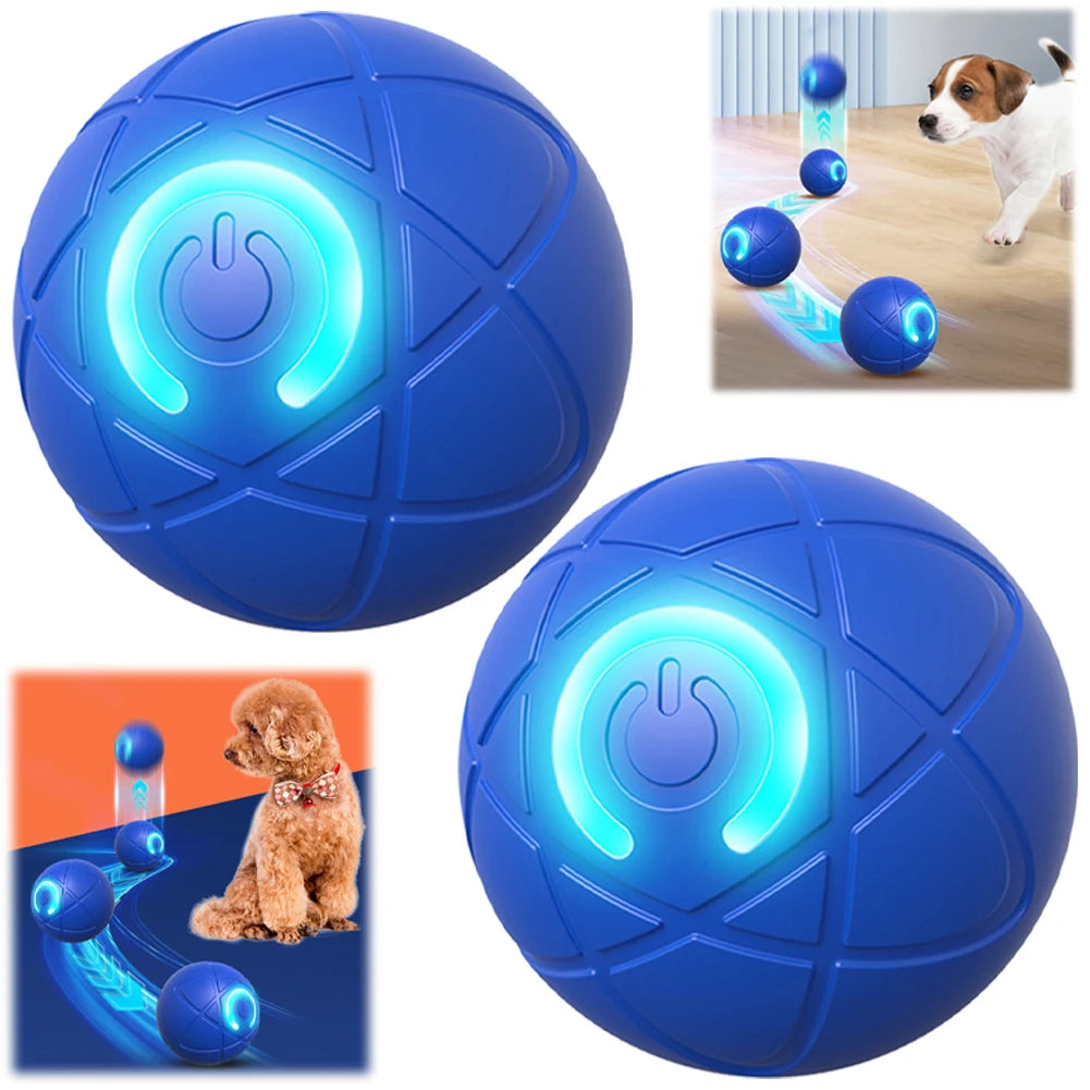 Smart Interactive Dog Ball: Auto Rolling & Moving Electric Toy with LED Lights, Relieve