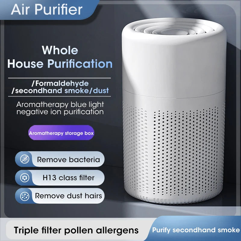 Mini Desktop Air Purifier Portable Air Purifier Household Air Cleaner With HEPA Filter