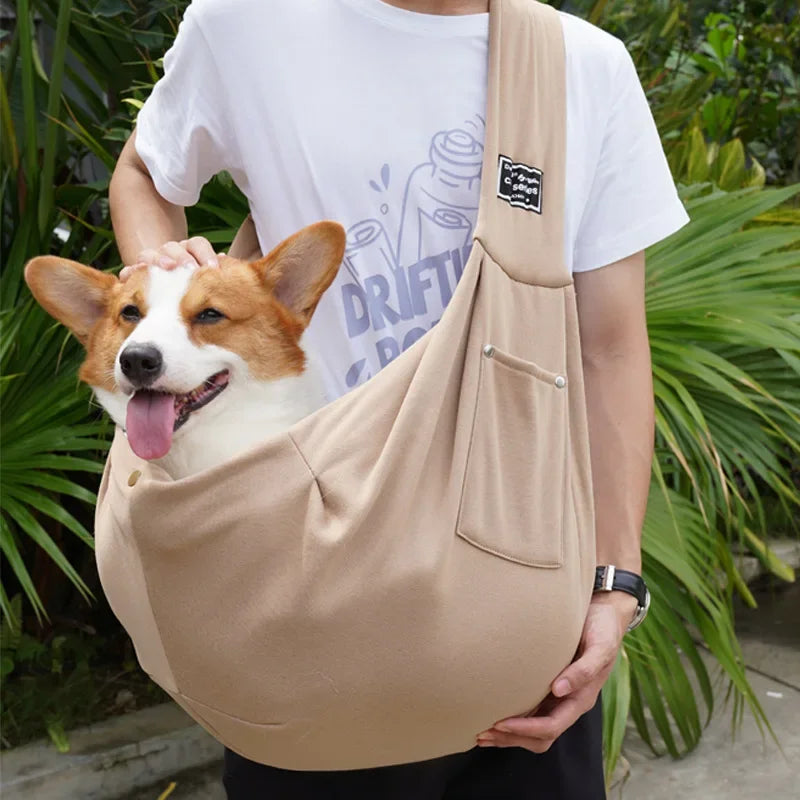 Comfortable Pet Crossbody Shoulder Bag Outdoor Travel Portable Cat Puppy Sling Carrier
