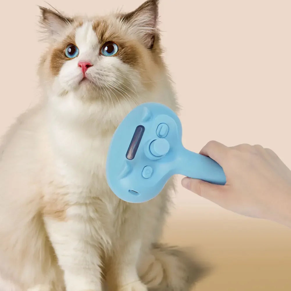 Self-cleaning Pet Hair Remove Comb Multi-Function Electric Spray Steam Brush For Cats