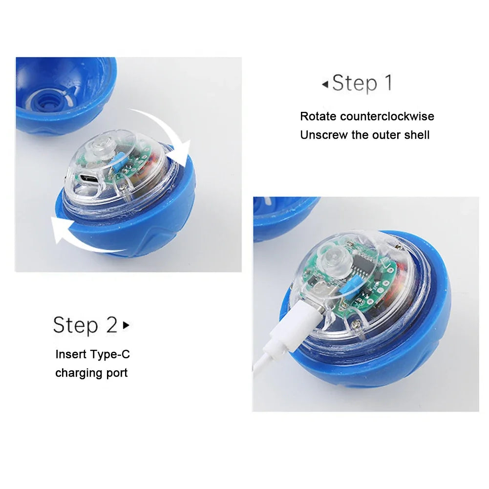 Smart Interactive Dog Ball: Auto Rolling & Moving Electric Toy with LED Lights, Relieve
