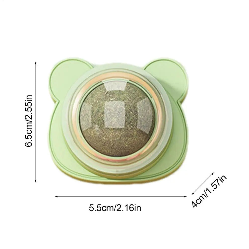Interactive Cat Toy Catnip Lickable Rotatable Kitten Chew Toy Wall Catnip Cat Licking Toy