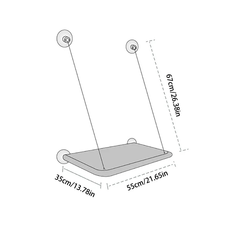 Ultra-Soft Cat Window Hammock Bed - Cozy Cloud-Like Perch for Feline Naptime - Securely