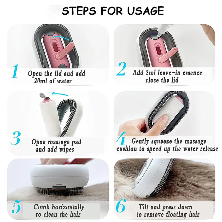 4 in 1 Pet Knots Remover Reusable Cat and Dog Hair Remover Universal Pet Hair Remover