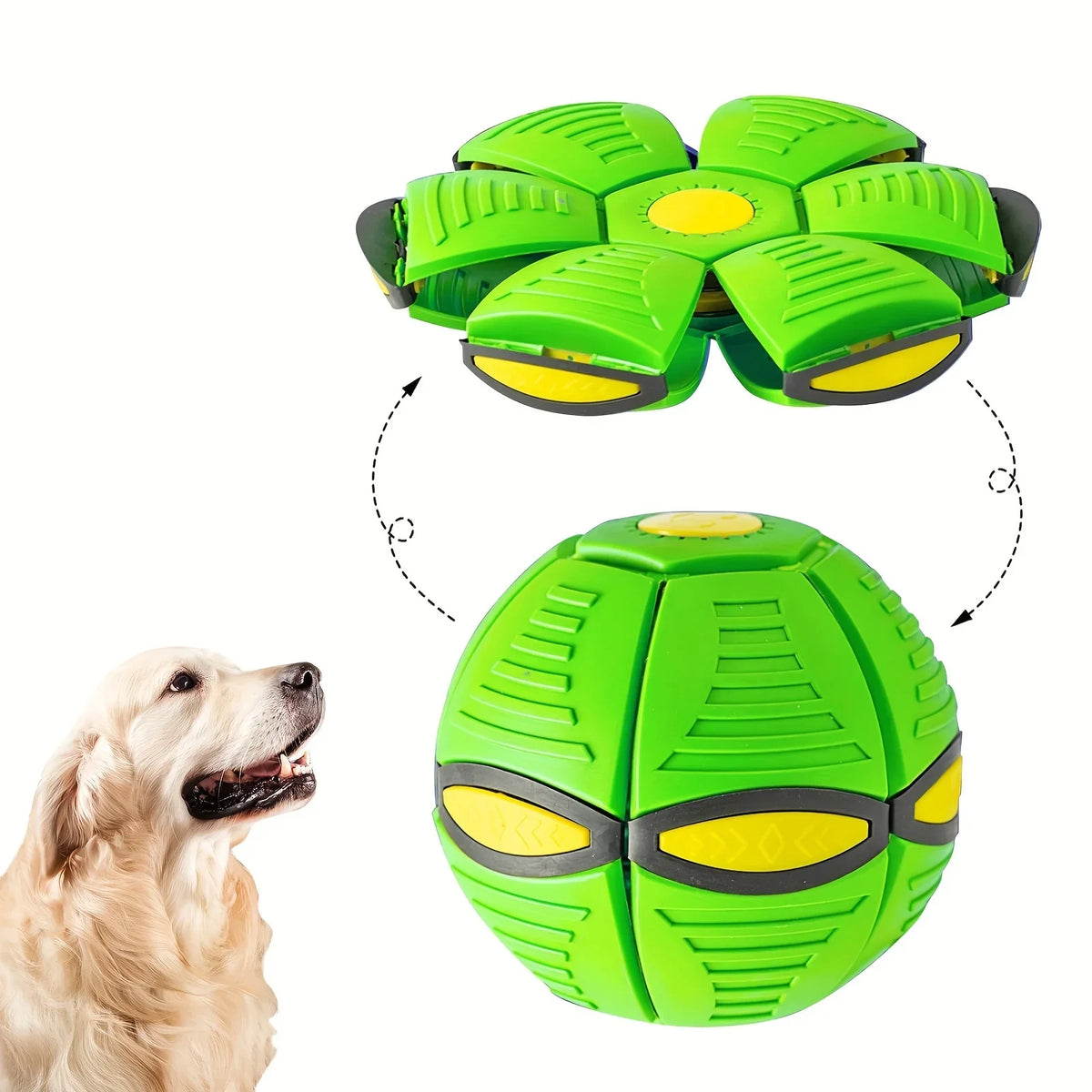 Flying Saucer Bouncing Ball Is A Durable, Elastic and Fun Dog Pet Toy Suitable for