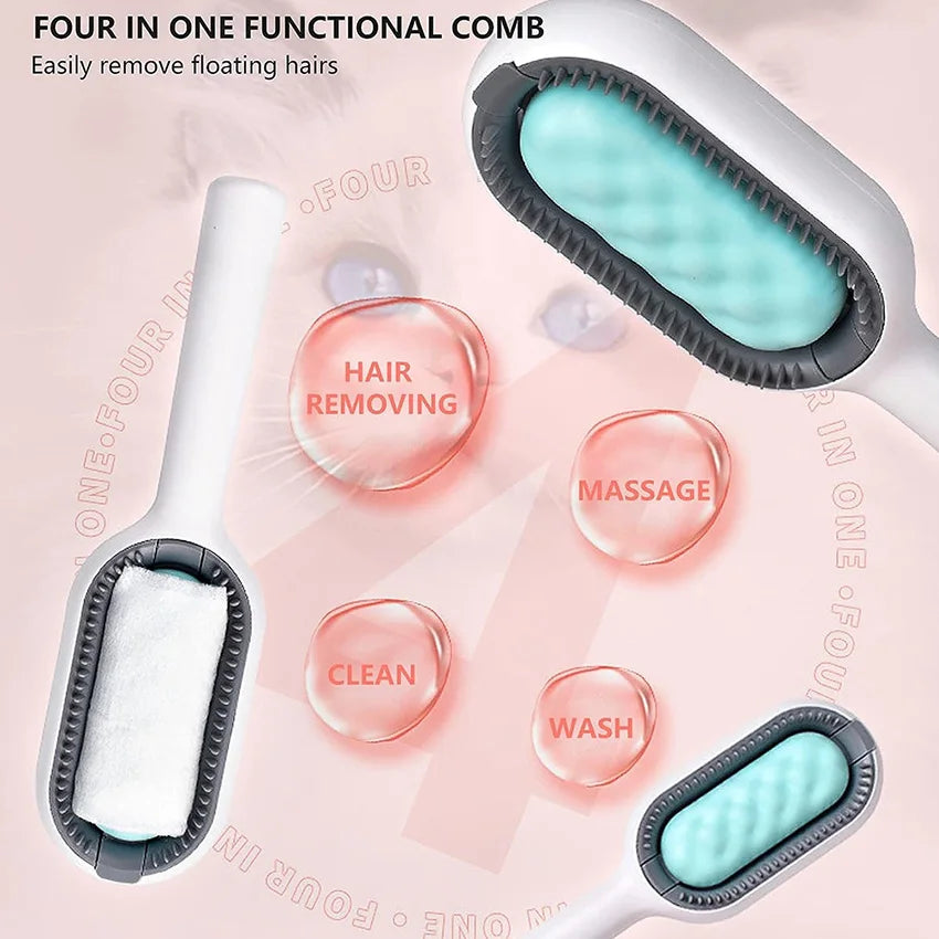 4 in 1 Pet Knots Remover Reusable Cat and Dog Hair Remover Universal Pet Hair Remover