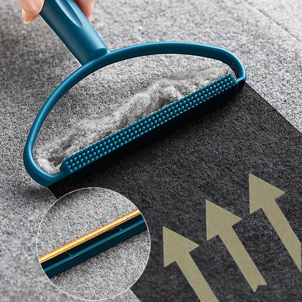 Pet Hair Remover Brush Portable Silicone Double Side Pet Hair Brush Sweater Cleaner Wool