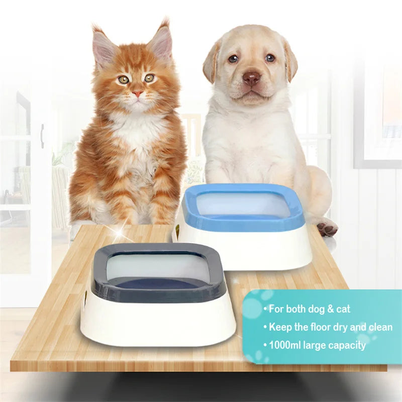 Anti-splash Water Bowl For Dogs 1L Large Capacity Drinker Drinking Bowls Dog Waterer For