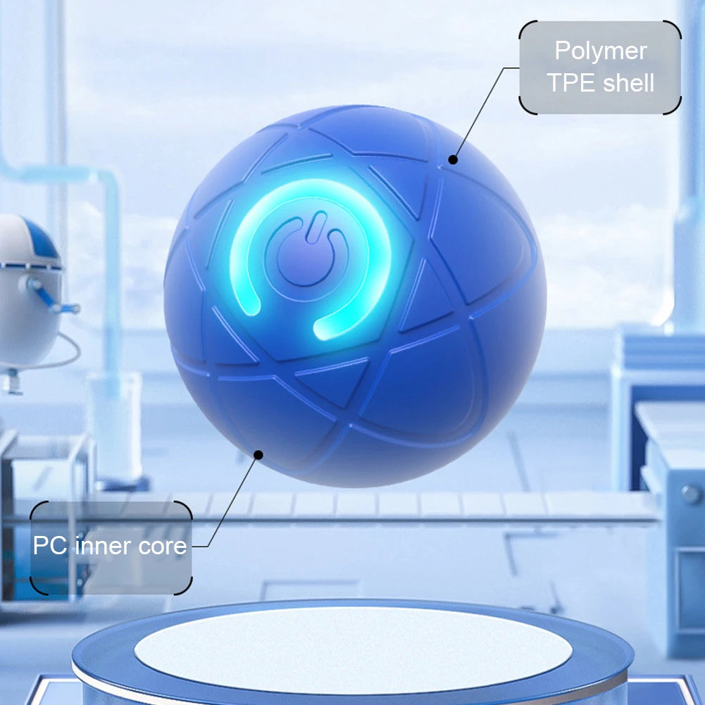 Smart Interactive Dog Ball: Auto Rolling & Moving Electric Toy with LED Lights, Relieve