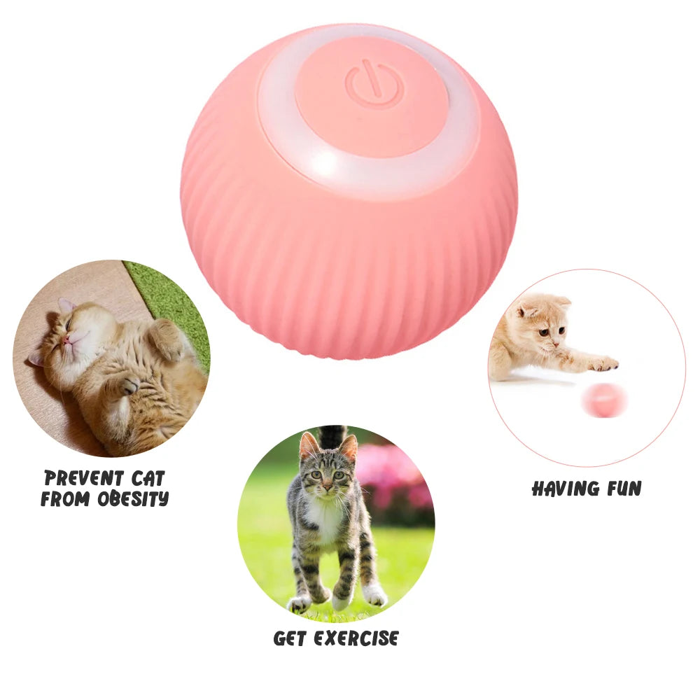 Smart Cat Toys Automatic Rolling Ball Electric Cat Toys Interactive for Cats Training
