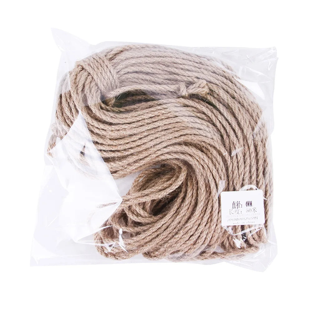 Sisal Rope Cat Tree Scratching Post Toy Cat Climbing Frame Replacement Rope Desk Legs