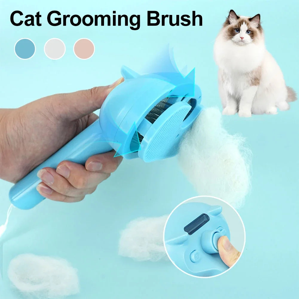 Self-cleaning Pet Hair Remove Comb Multi-Function Electric Spray Steam Brush For Cats