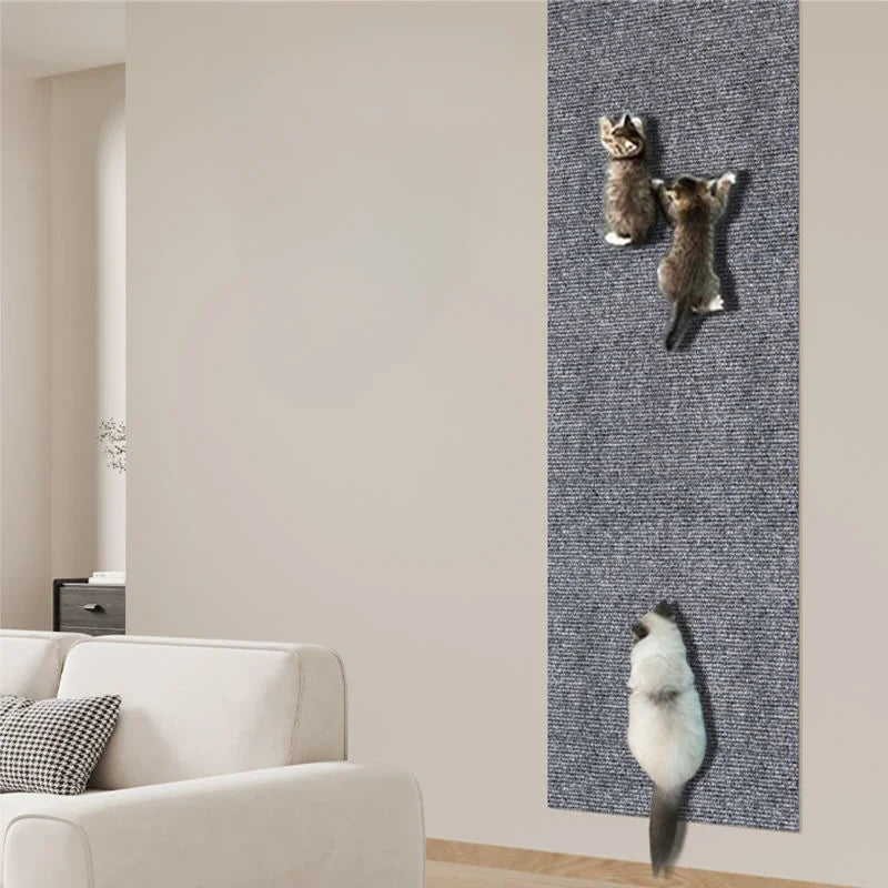 Shield furniture with a durable, self-adhesive cat scratch pad for multiple surfaces.