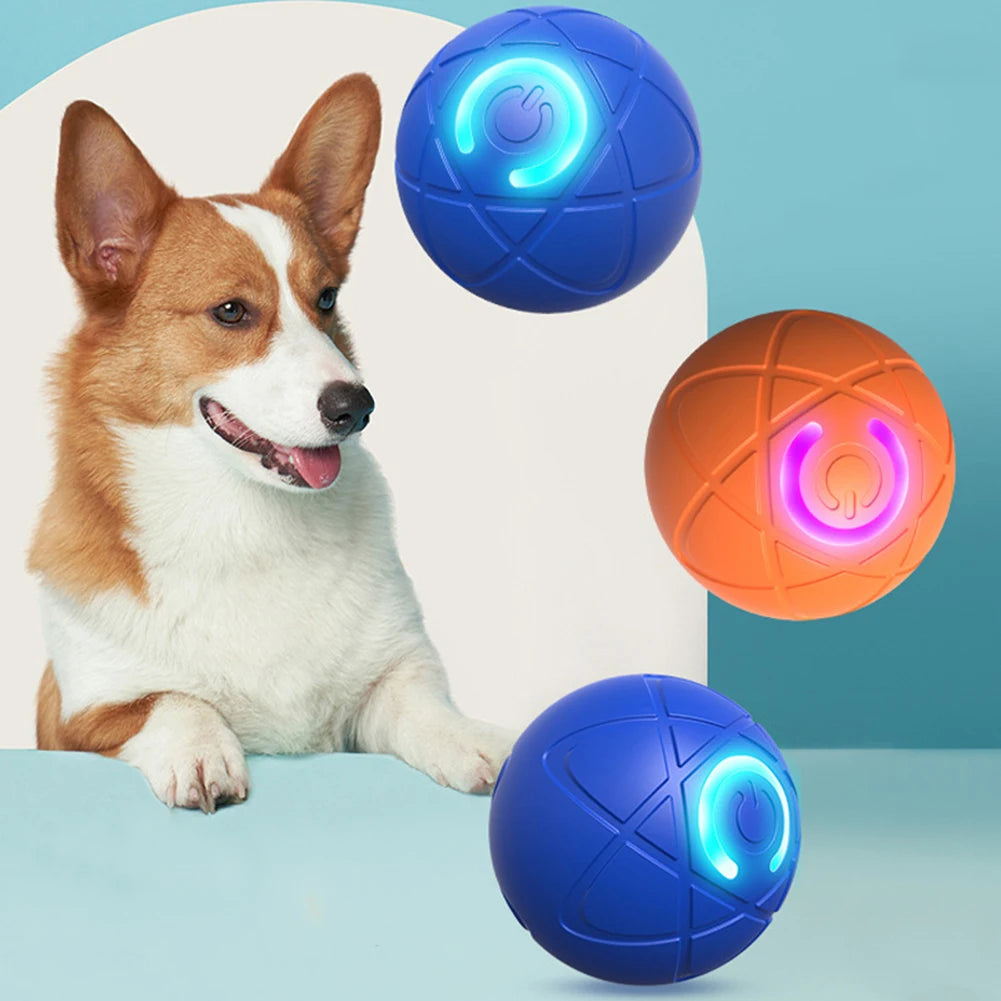 Smart Interactive Dog Ball: Auto Rolling & Moving Electric Toy with LED Lights, Relieve