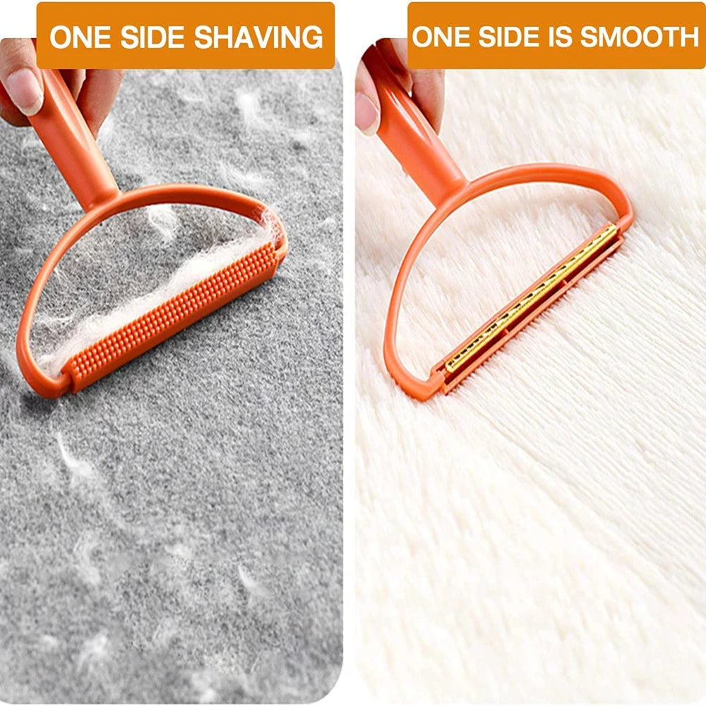 Pet Hair Remover Brush Portable Silicone Double Side Pet Hair Brush Sweater Cleaner Wool