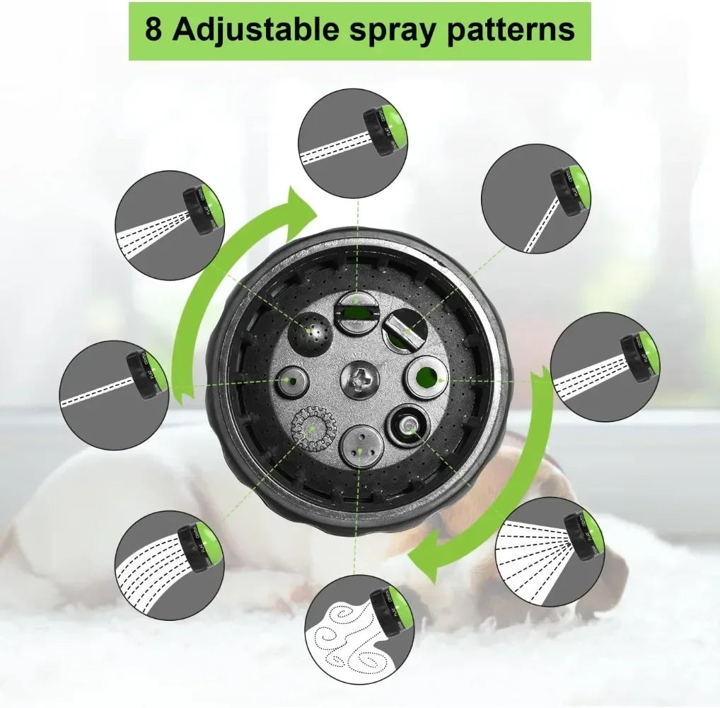Dog Shower Sprayer 8 in 1 Pet Bath Cleaning Cat Dog Shower Gun High-pressure Hose Nozzle