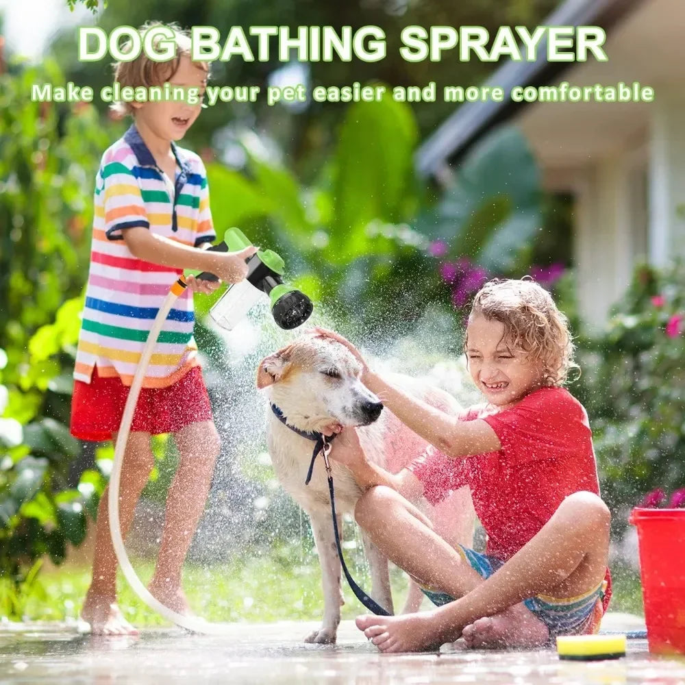 Dog Shower Sprayer 8 in 1 Pet Bath Cleaning Cat Dog Shower Gun High-pressure Hose Nozzle