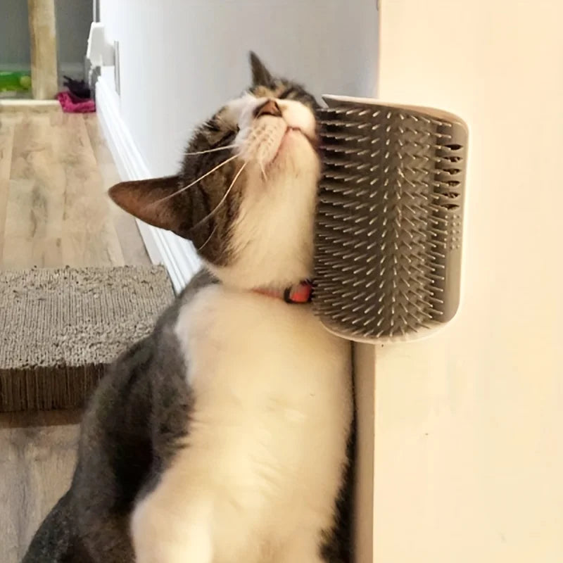 Pet cat scratching and stroking device, a toy for relieving boredom and self-amusement