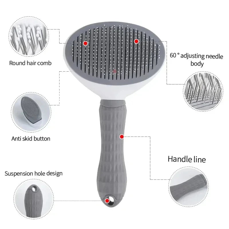 Pet Dog Brush Cat Comb Self Cleaning Pet Hair Remover Brush For Dogs Cats Grooming Tools